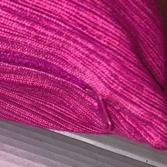 CRATE and BARREL Fuschia Pink Accent Throw Pillow with Zipper 16 x 14.5 inches - Picture 4 of 9